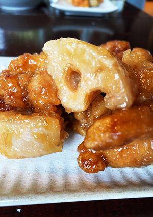 レンコンと鶏肉の甘酢醤油-レシピのメイン写真