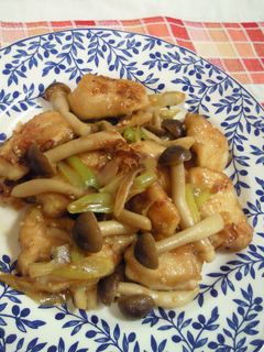 *ヘルシー♪鶏むね肉としめじの和風炒め*-レシピのメイン写真