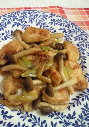 *ヘルシー♪鶏むね肉としめじの和風炒め*-レシピのメイン写真