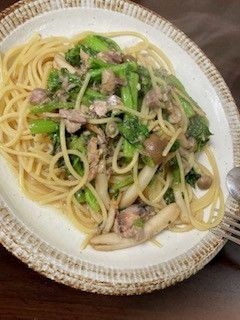 なばなとサバ缶の和風パスタ-レシピのメイン写真