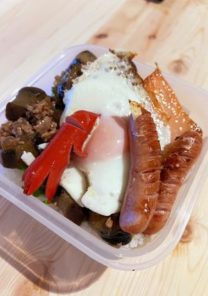 茄子と挽肉の中華味おかず☆宇宙人弁当-レシピのメイン写真