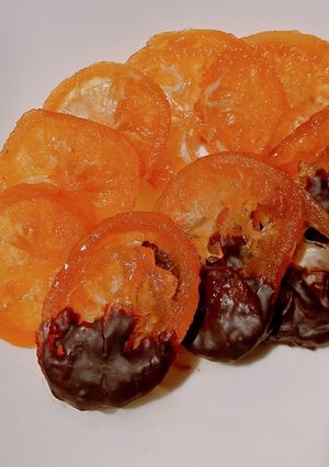 柚子の輪切り砂糖煮（チョコをかけても！）-レシピのメイン写真