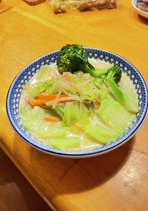 ダイエットに^ ^豆乳ちゃんぽん風スープ-レシピのメイン写真