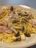 ワンパンで出来る!きのこのクリームパスタ