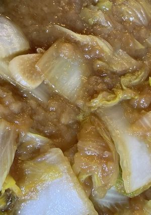 時短節約夕食！白菜と揚げ玉煮びたし-レシピのメイン写真