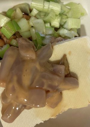 豆腐とイカ塩辛と納豆のコラボおつまみ23-レシピのメイン写真