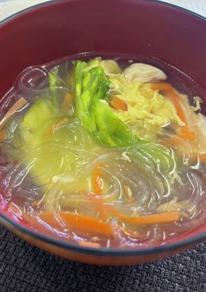 レタスとザーサイの卵スープ-レシピのメイン写真