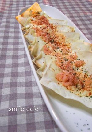 カリカリ～たらこクリームチーズのピザ風☆-レシピのメイン写真