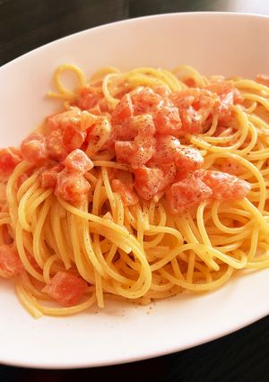 角切りトマトのクリームパスタ-レシピのメイン写真