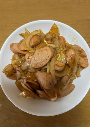 玉ねぎ炒め(ケチャップととんかつソース)-レシピのメイン写真