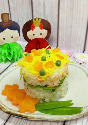 カラフル♪かるしお®︎ひな祭り寿司-レシピのメイン写真