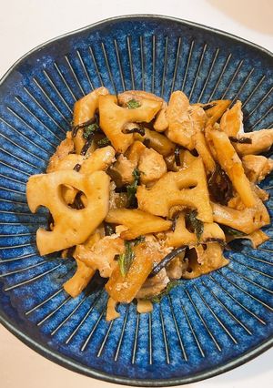 鶏と蓮根の大葉炒め-レシピのメイン写真