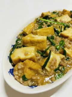 厚揚げとニラの麻婆風炒め-レシピのメイン写真