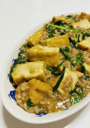 厚揚げとニラの麻婆風炒め-レシピのメイン写真