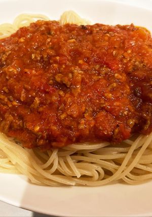 麺を炒めるよ!うちのミートソース-レシピのメイン写真
