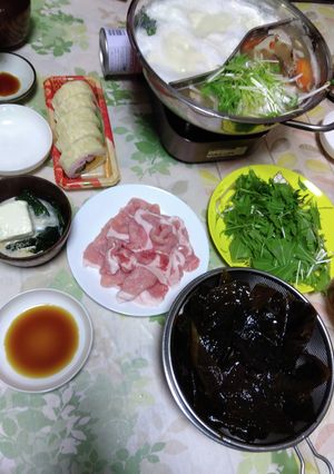 簡単・湯豆腐&旬の若芽・豚しゃぶしゃぶ鍋-レシピのメイン写真