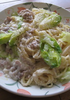 豚肉と春キャベツの簡単クリームパスタ-レシピのメイン写真