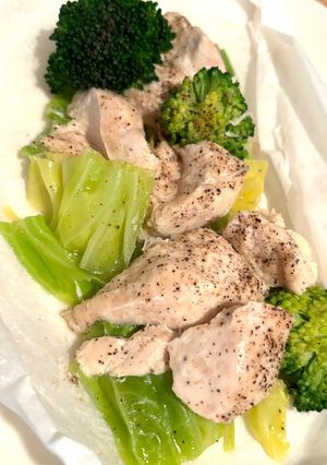 材料3つ！鶏胸肉ブロッコリーヘルシー蒸し-レシピのメイン写真