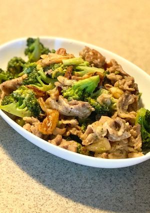 ブロッコリーと豚肉のマヨ味噌炒め-レシピのメイン写真