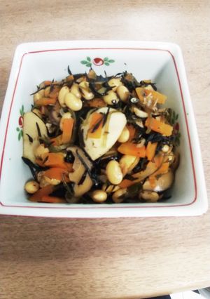 里芋の大豆とひじき煮物-レシピのメイン写真