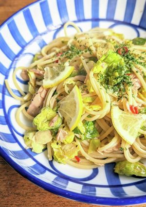 レモン香る芽キャベツナのアンチョビパスタ-レシピのメイン写真