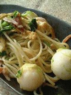 かぶとベーコンの和風パスタ-レシピのメイン写真