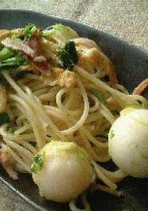 かぶとベーコンの和風パスタ-レシピのメイン写真