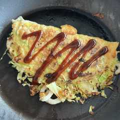 รูปของ ライスペーパーでお好み焼き 糖質減