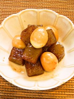 ☺簡単♪こんにゃくとうずら玉子の炒り煮☺-レシピのメイン写真