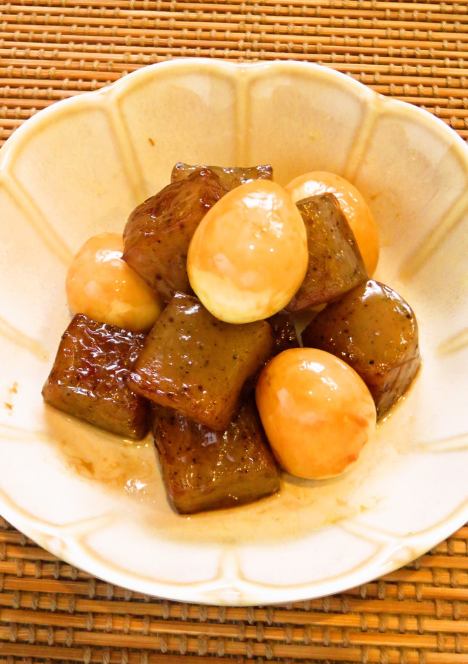 ☺簡単♪こんにゃくとうずら玉子の炒り煮☺-レシピのメイン写真