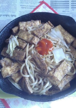 京揚げ＋白菜の醤油焼きうどん-レシピのメイン写真