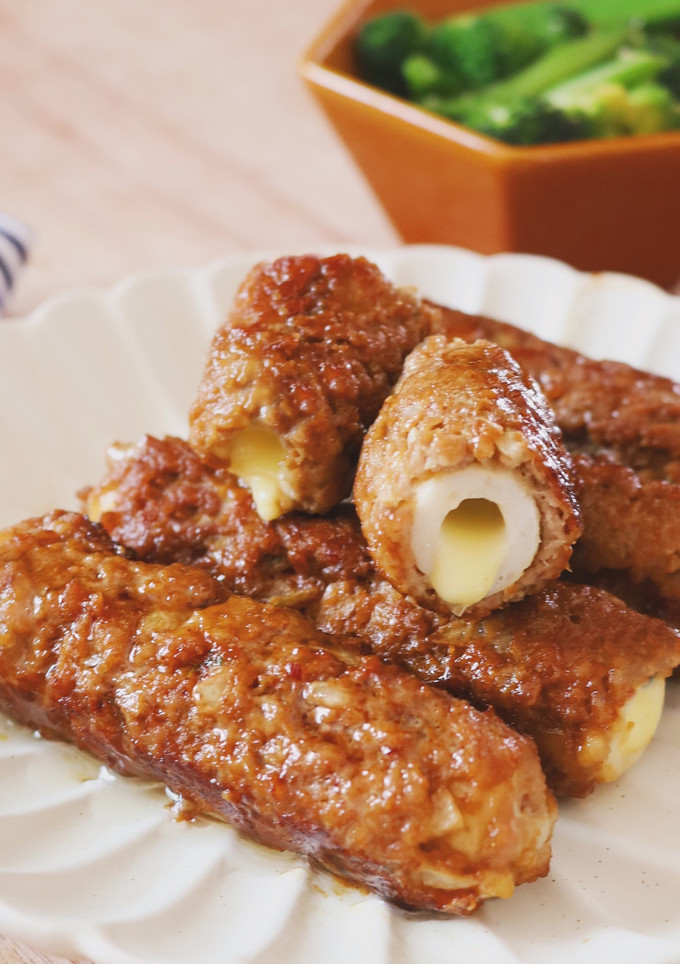 チーズとろ〜り♡照り焼きちくわバーグ-レシピのメイン写真