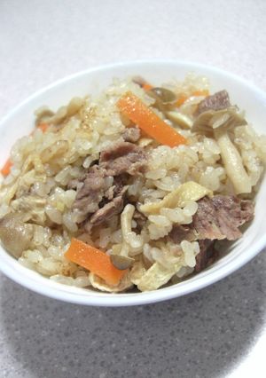手間なし☆ピラフ風炊き込み牛飯♪-レシピのメイン写真