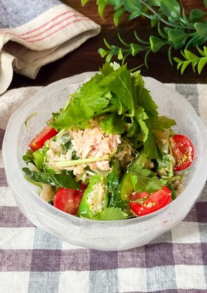 オクラなどの夏野菜の和風ツナサラダ-レシピのメイン写真