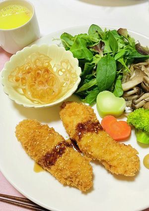 ささみフライメインで今日のご飯-レシピのメイン写真