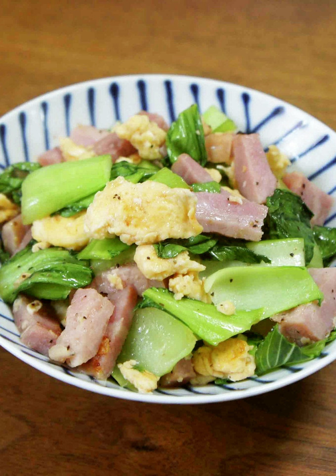 青梗菜とベーコンのちょい洋風炒め-レシピのメイン写真