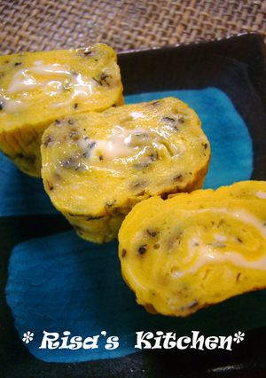 お弁当に✿バジルチーズin玉子焼き♡-レシピのメイン写真