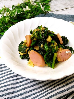 魚肉ソーセージとほうれん草のソテー-レシピのメイン写真