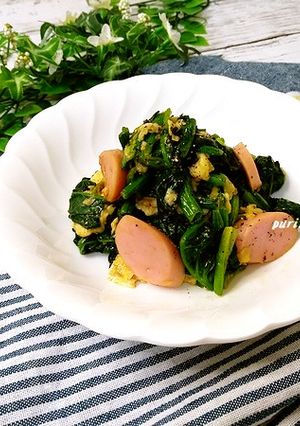 魚肉ソーセージとほうれん草のソテー-レシピのメイン写真