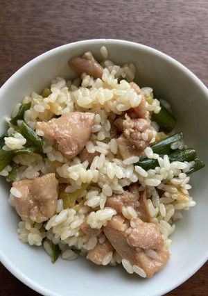 鶏肉とネギの炊き込みご飯 26-レシピのメイン写真