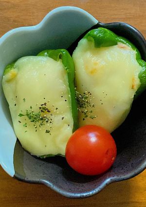 ピーマンツナマヨチーズ焼き-レシピのメイン写真