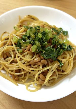 茹でて混ぜるだけの和風＊納豆パスタ-レシピのメイン写真