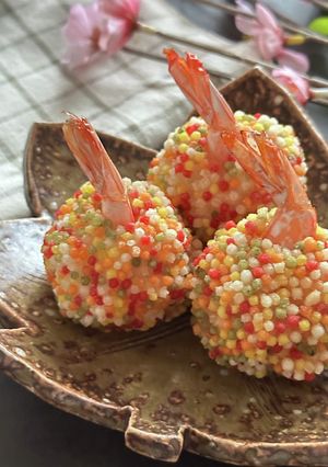 ひな祭りやお花見に【海老のあられ揚げ】-レシピのメイン写真