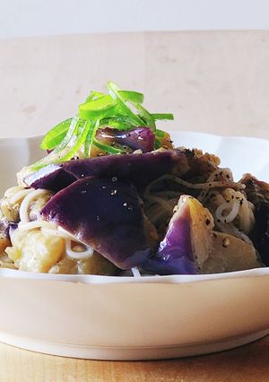 ナスと素麺のイタリアン☆余った素麺☆昼食-レシピのメイン写真