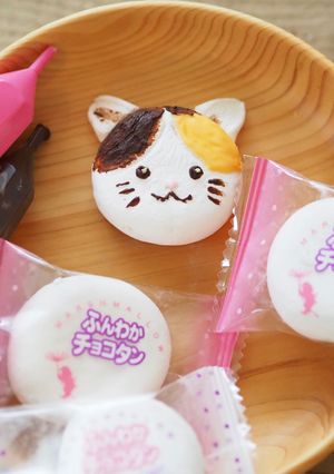 チョコマシュマロの猫デコ-レシピのメイン写真