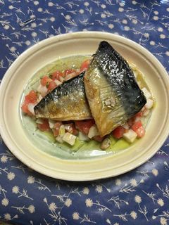 鯖ソテーのトマトソース添え-レシピのメイン写真