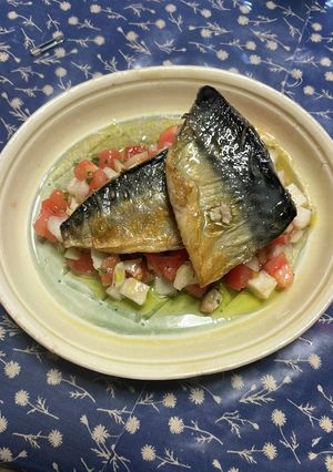 鯖ソテーのトマトソース添え-レシピのメイン写真