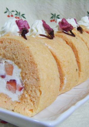 さくらのロールケーキ-レシピのメイン写真