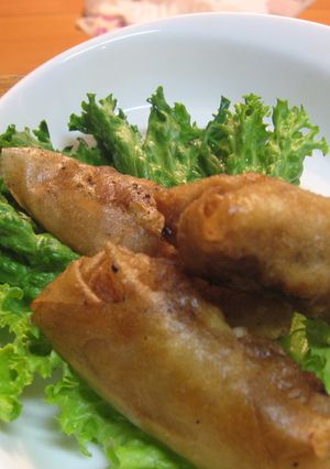 香菜と旬のたけのこの春巻き-レシピのメイン写真