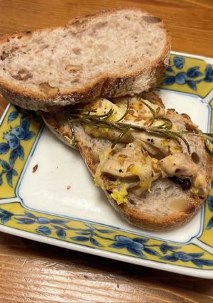 柚子アヒージョ鶏のサンドイッチ-レシピのメイン写真